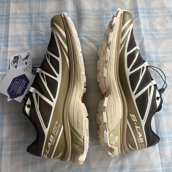 Salomon Sneakers In Dark Brown With A Light Brown Sole. - Picture 2 of 10